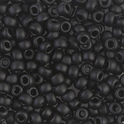 Mostacillas Miyuki Round 6/0 — 6-401F Matte Black