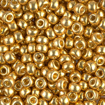 Mostacillas Miyuki Round 6/0 — 6-4202 Duracoat Galvanized Gold